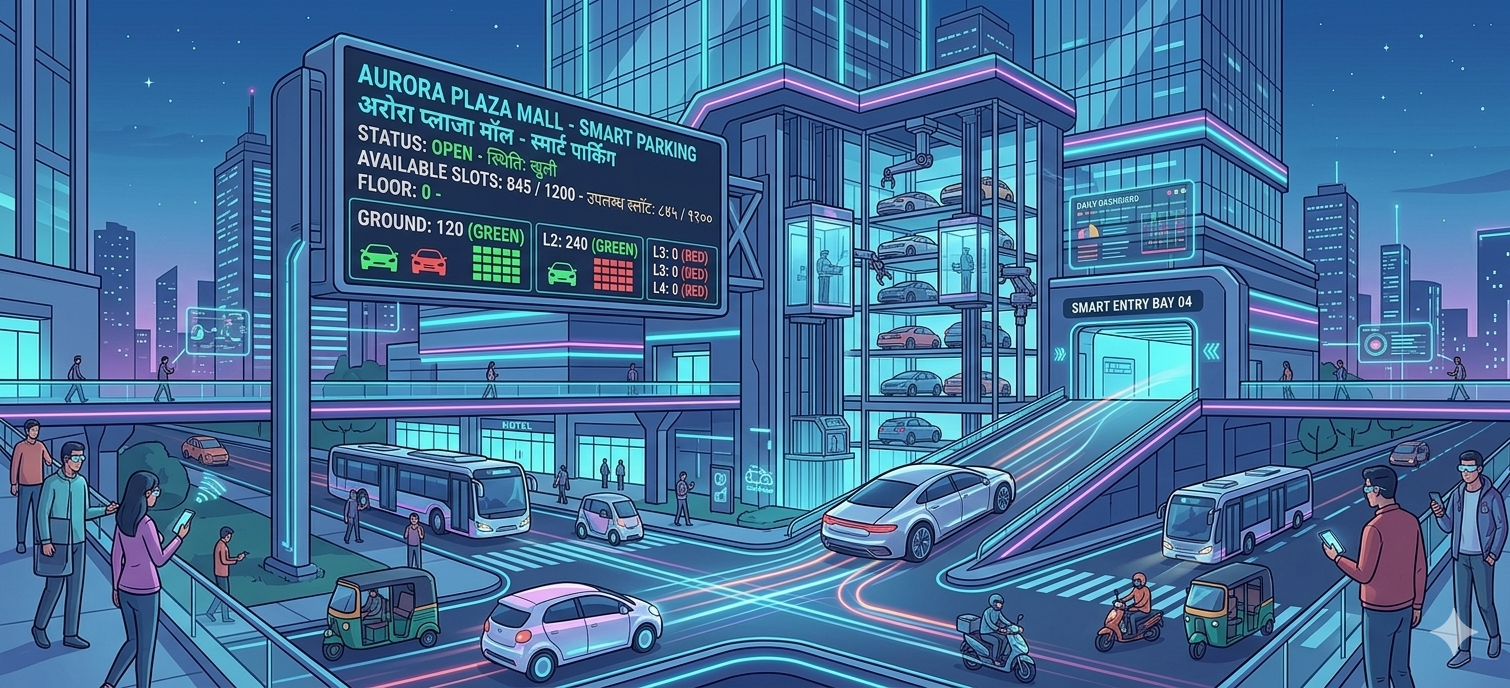 Real-time parking guidance systems reduce circling traffic and improve city-wide vehicle flow.